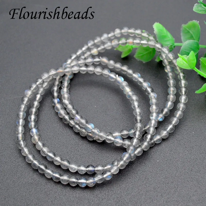 4~4.5mm Beads Handmade Gemstone Bracelet Crystal Labradorite Garnet Moonstone Beads for Jewelry Energy Bracelet Gift