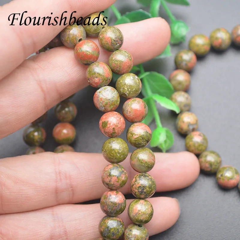 High Quality Natural Unakite Stone Beads Bracelet Fashion  for Women Men Energy Jewelry Gifts 10pcs/lot