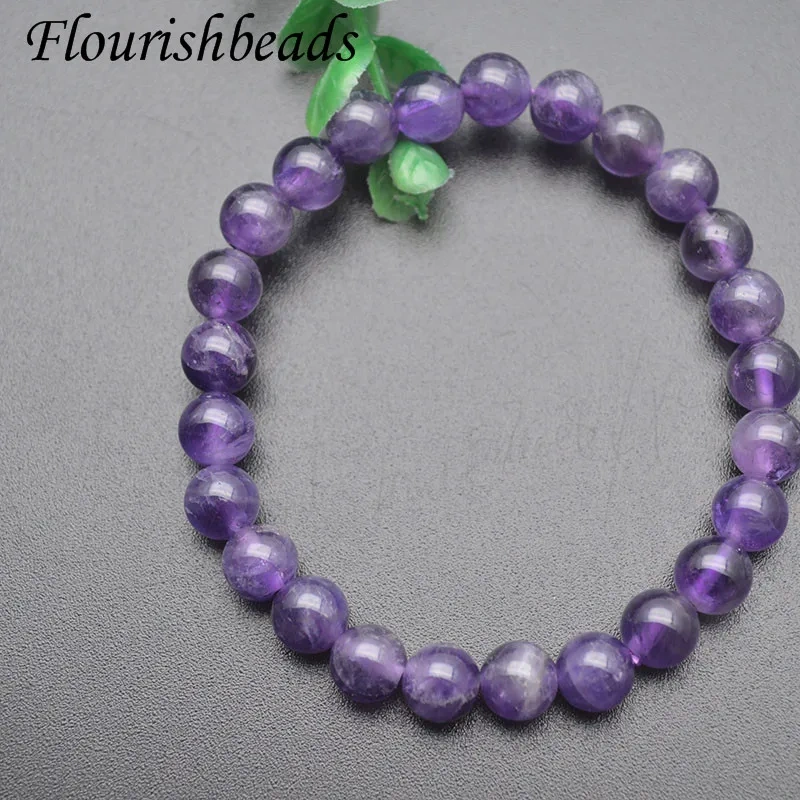 5pcs/lot Natural Amethyst Stone Bracelets for Women Crystal Gemstone Fine Jewelry Bracelet Gift