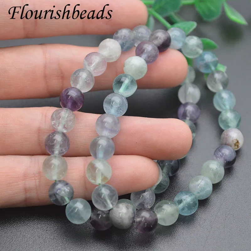 10pcs/Lot Fine Jewelry 8mm Gem Stone Beads Fluorite Bracelet Women Natural Healing Balance Energy Polished Yoga  Bracelets
