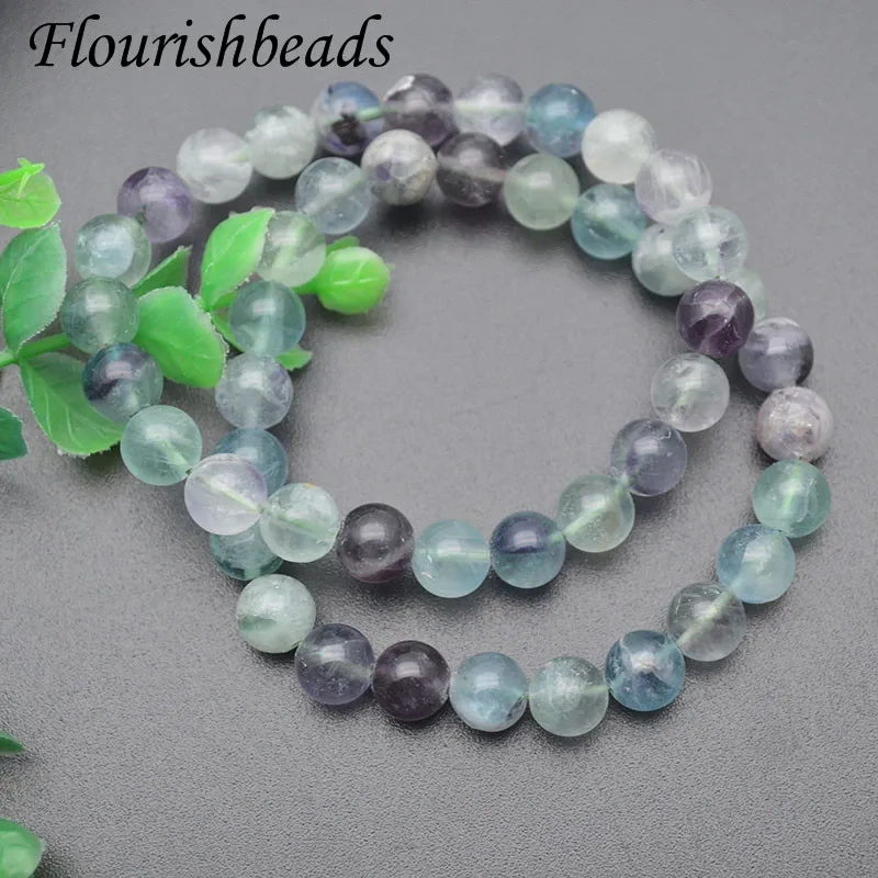 10pcs/Lot Fine Jewelry 8mm Gem Stone Beads Fluorite Bracelet Women Natural Healing Balance Energy Polished Yoga  Bracelets