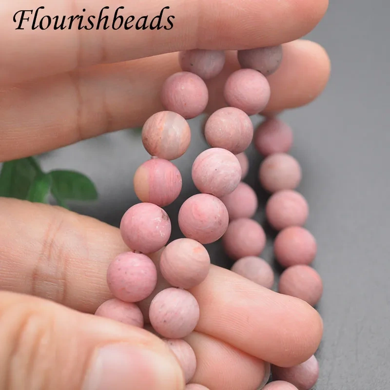 Natural Gem Stone Matte Rhodonite Beads Bracelets for Women Jewelry 10pcs/lot