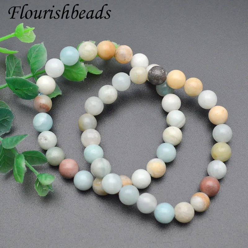 Natural Mix Amazonite Stone 8mm Round Beads Strand Bracelet jewelry