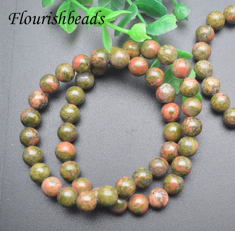 High Quality Natural Unakite Stone Beads Bracelet Fashion  for Women Men Energy Jewelry Gifts 10pcs/lot