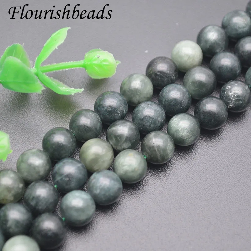 Natural Seraphinite Round Clinochlore Stone Loose Beads DIY Jewelry Bracelet Necklace 6/8/10mm