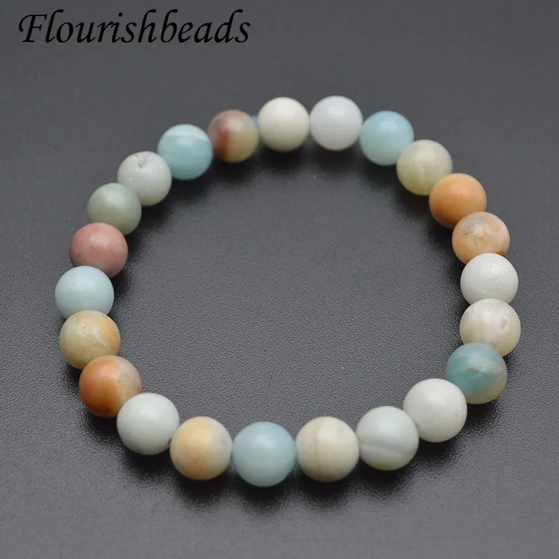 Natural Mix Amazonite Stone 8mm Round Beads Strand Bracelet jewelry