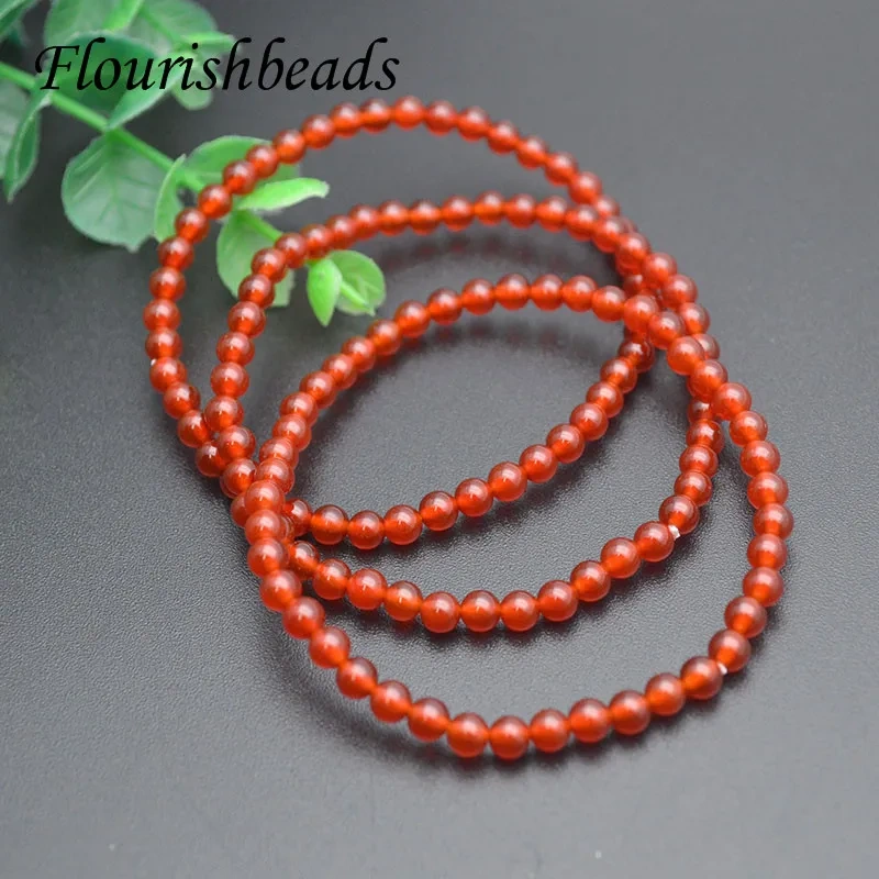 4mm Stone Beads Stretch Bracelet for Women Natural Agates Jaspers Onyx Lapis Lazuli for Jewelry Gift 18cm Length