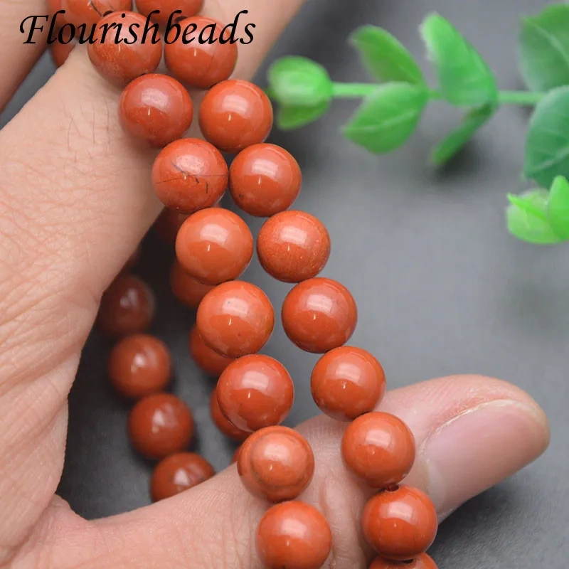 100% Natural Red Stone Jasper Round Round Stones Beads 8mm Bracelets Women Men Healing Jewelry Accessories Gift