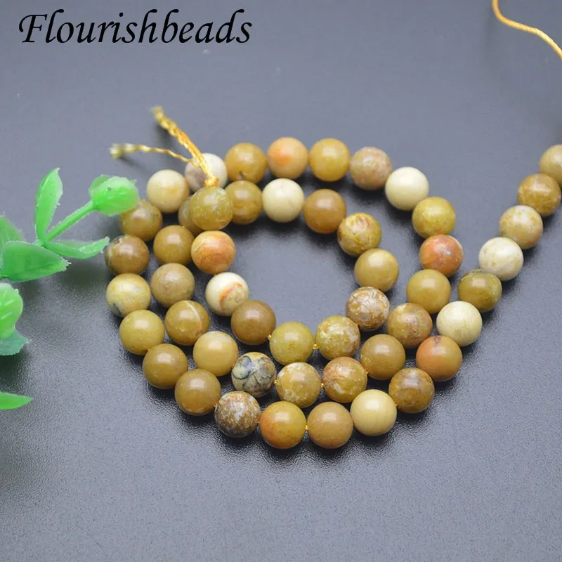 Natural Stone Beads 6/8/10mm Yellow Opal Round Beads for Jewelry Making Diy Bracelet