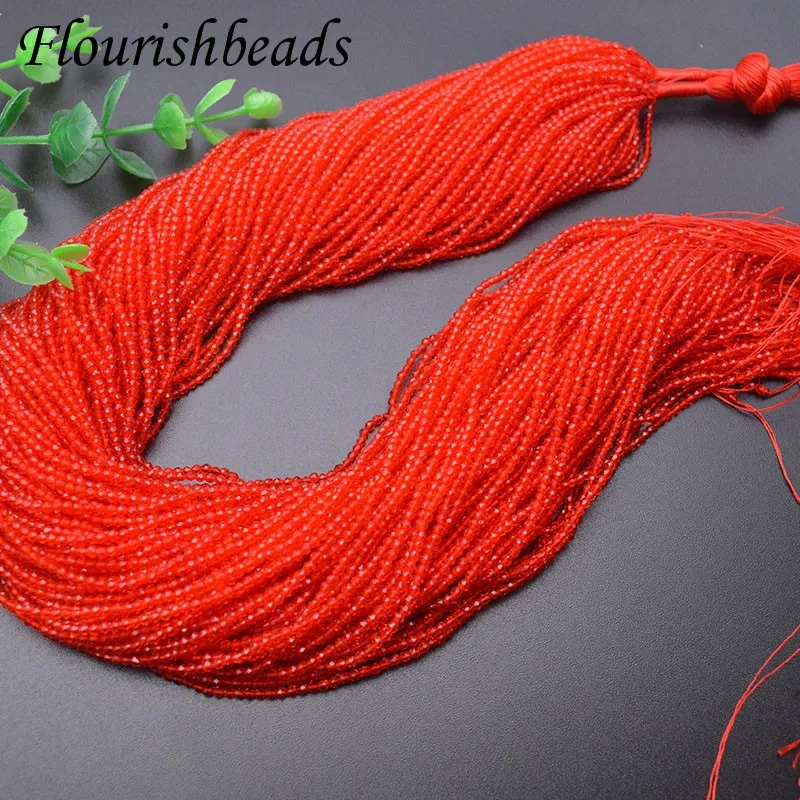2mm Red Color Faceted Glass Crystal Round Beads for DIY High Quality Necklace Bracelet Jewelry Making Supplier 100strands/lot