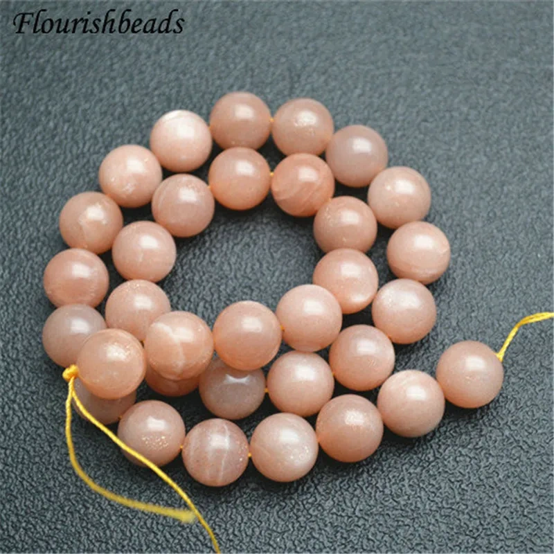 6mm 8mm 10mm 12mm Round Beads Natural Sunstone Fine Jewelry Making Smooth Stone Loose Beads 5 Strands