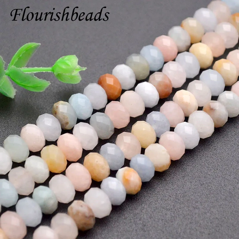 High Quality 5x8mm Faceted Natural Amazonite Sodalite Stone Loose Beads for DIY Bracelet Necklace Jewerlry Making Accessories