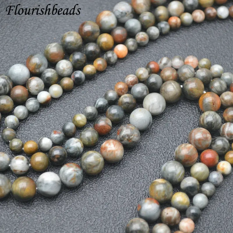 6mm 8mm 10mm Round Beads Natural Eagle Eye For Jewelry Making Supply Earrings Necklace Gemstone Loose Beads 5 Strands