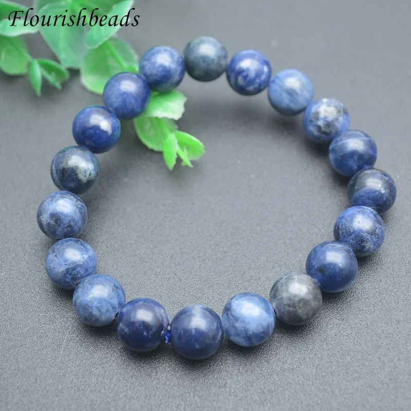 Natural Blue Sodalite 6mm 8mm 10mm Round Beads Elastic Line Stracelet Bracelet for Fashion Man Women Yoga Gift