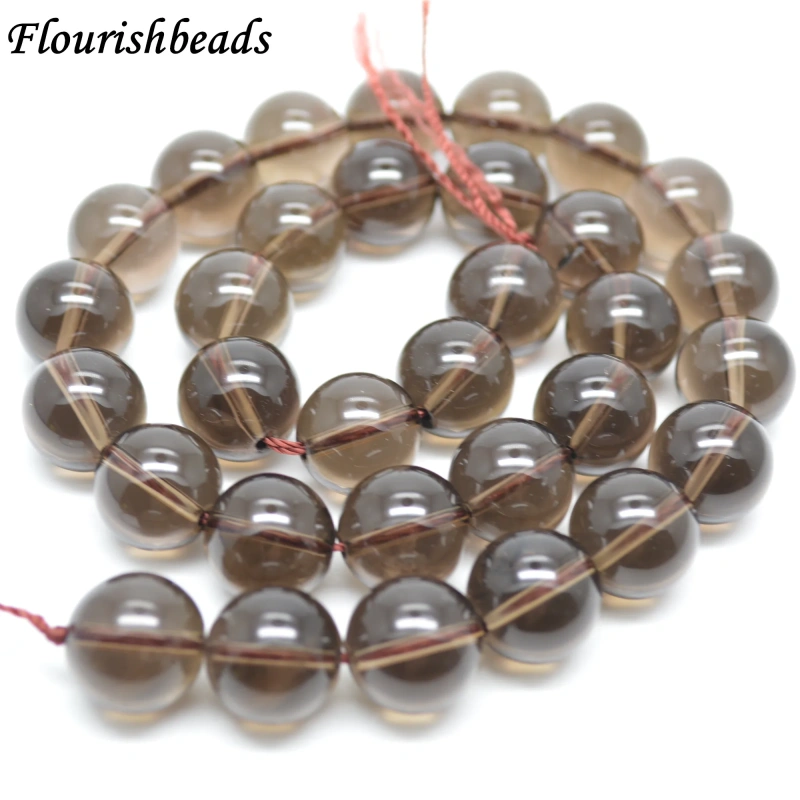 4mm~14mm High Quality Smoky Quartz Stone Round Loose Beads DIY Jewelry Necklace Making Materials