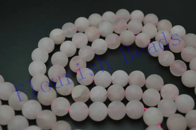 4mm~12mm High Quality Matte Natural Rose Quartz Dull Polished Stone Round Loose Beads DIY Jewelry Necklace Making Materials