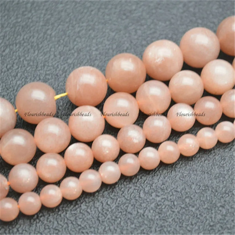 6mm 8mm 10mm 12mm Round Beads Natural Sunstone Fine Jewelry Making Smooth Stone Loose Beads 5 Strands