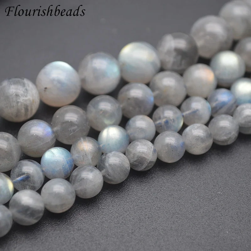 Wholesale 6/8/10/12mm Quality Shniny Natural Labradorite Round Loose Beads for Jewelry Making DIY  Necklace