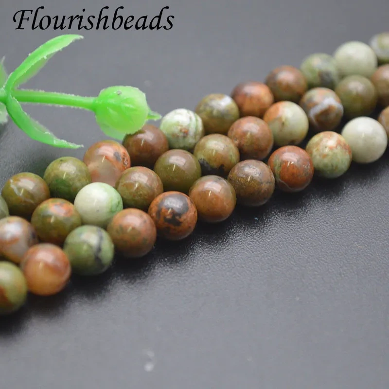 Natural Stone Peter Stone Round Loose Beads 6/8/10mm Pick Size for Jewelry Making