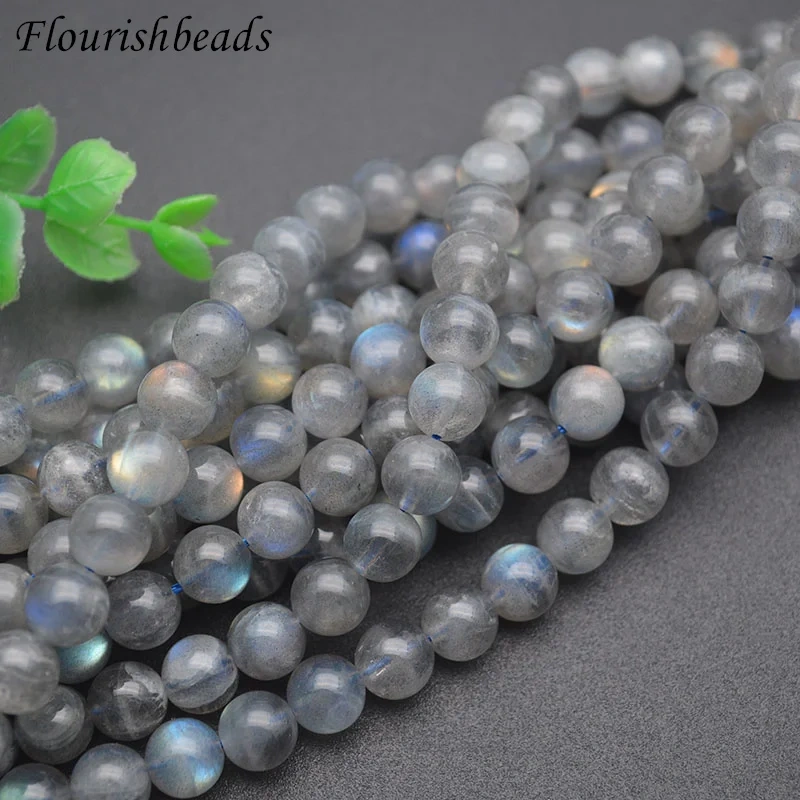 Wholesale 6/8/10/12mm Quality Shniny Natural Labradorite Round Loose Beads for Jewelry Making DIY  Necklace