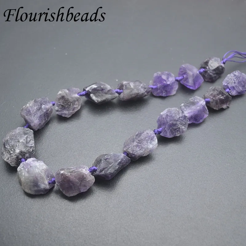 20~30mm Natural Rough Raw Crystal Freeform Bead Amethyst Citrine Nugget Stone Loose Beads for DIY Jewelry Making Necklace