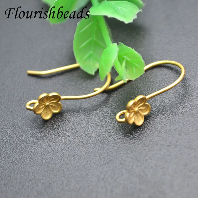 10pc S925 Silver Gold Gold Antique Silver Flower Earring Hooks Clasps Findings Earring Wires For Jewelry Making Supplies DIY