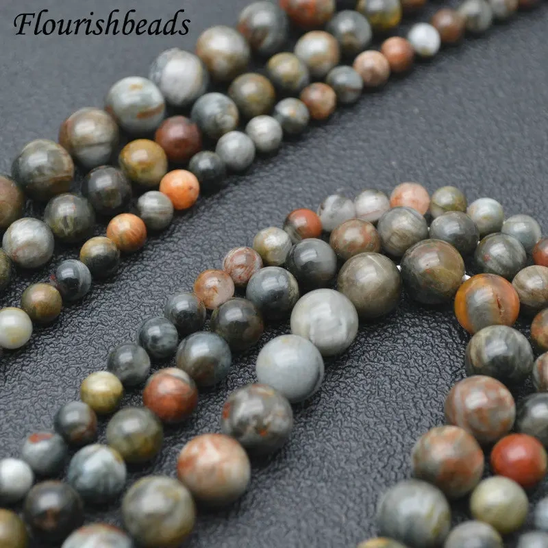6mm 8mm 10mm Round Beads Natural Eagle Eye For Jewelry Making Supply Earrings Necklace Gemstone Loose Beads 5 Strands