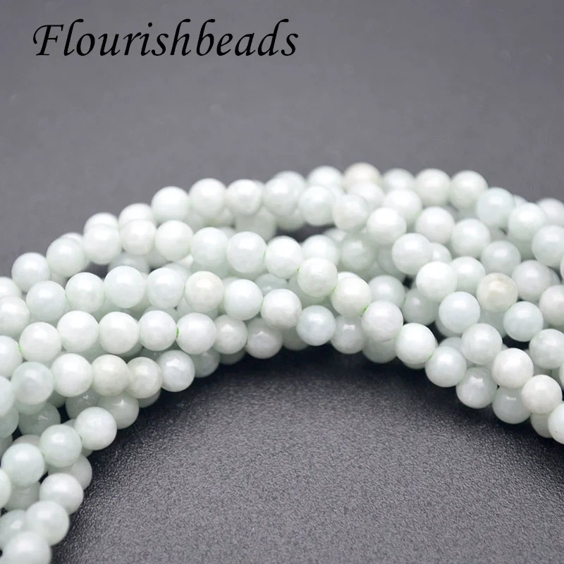 Wholesale 4-12mm Natural Burma Jade Smooth Round Loose Beads for Jewelry Making DIY Bracelet Necklace
