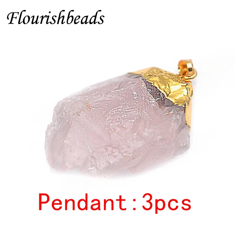 High Quality Big Size Natural Rough Raw Mineral Rose Quartz Stone Nugget Pendants Fashion Necklace Jewelry Making 40-50mm