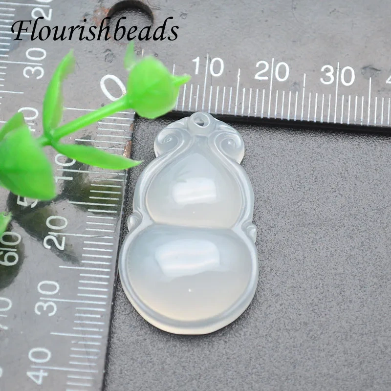 Flat Round Smooth 30mm Chalcedony Donut Shaped Pendant for Handmade for Necklace Bracelets DIY Jewelry Components Making