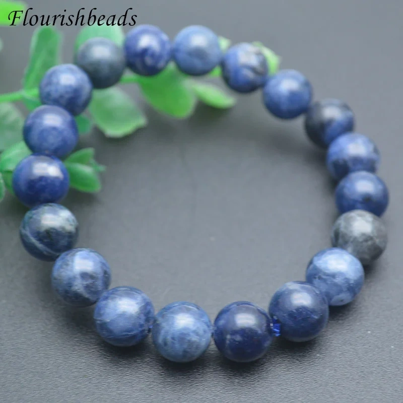 Natural Blue Sodalite 6mm 8mm 10mm Round Beads Elastic Line Stracelet Bracelet for Fashion Man Women Yoga Gift