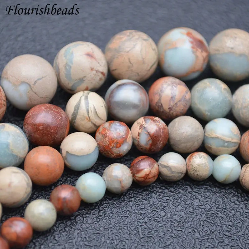 Natural Snake Skin Jasper Agate Gemstone Round Loose Beads Jewelry Materials 6mm 8mm 10mm 12mm