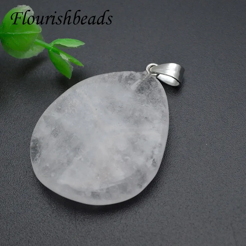 1pcs Natural Stone Red Jesper White Crystal Irregular Shape Pendant for DIY Jewelry Making Necklace