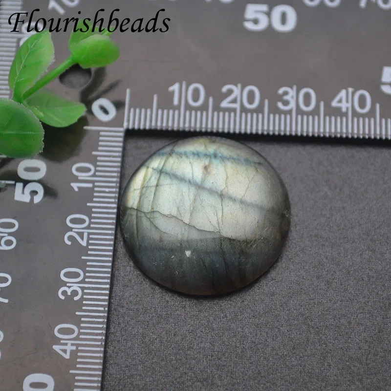 1pc Multiple Size Shiny Natural Labradorite Cabochon Bead Round Loose Beads for Jewelry Making