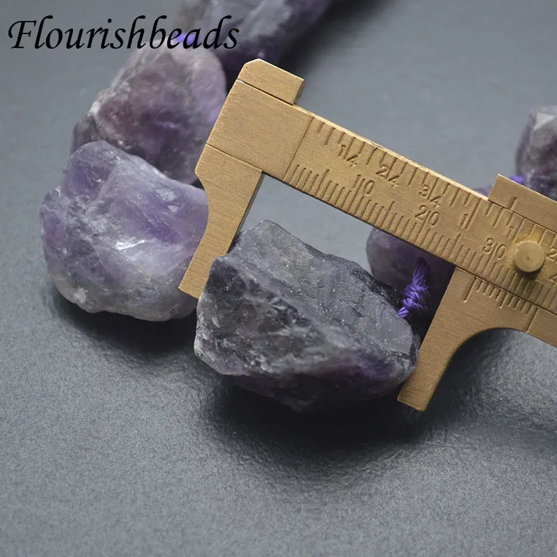 20~30mm Natural Rough Raw Crystal Freeform Bead Amethyst Citrine Nugget Stone Loose Beads for DIY Jewelry Making Necklace
