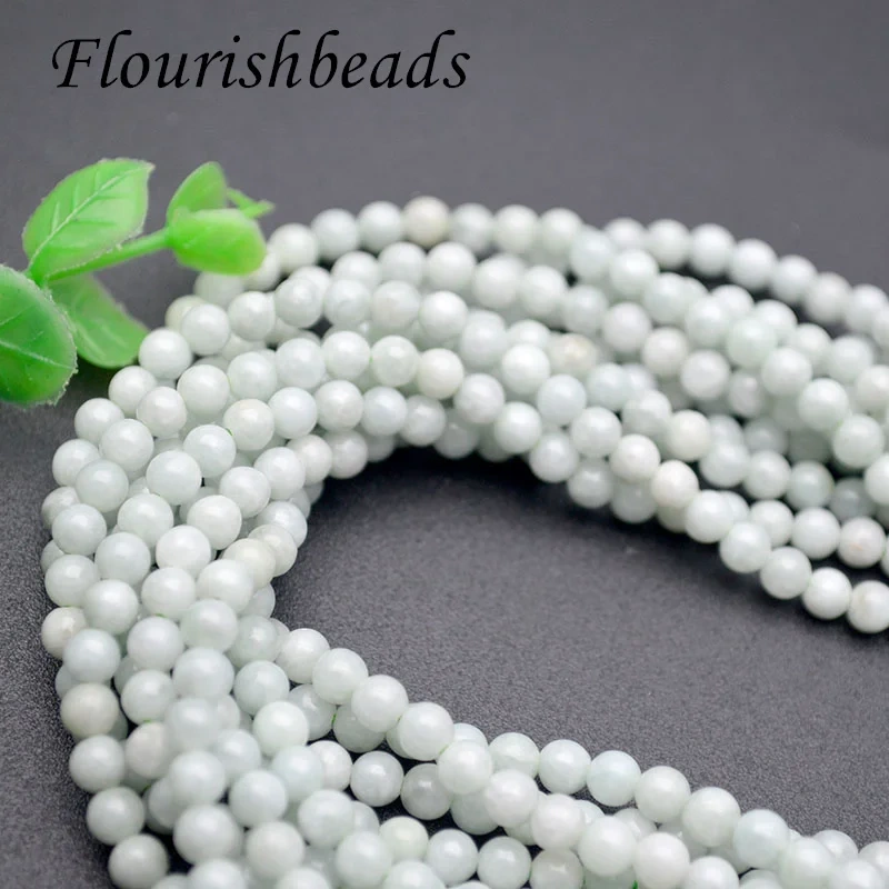 Wholesale 4-12mm Natural Burma Jade Smooth Round Loose Beads for Jewelry Making DIY Bracelet Necklace