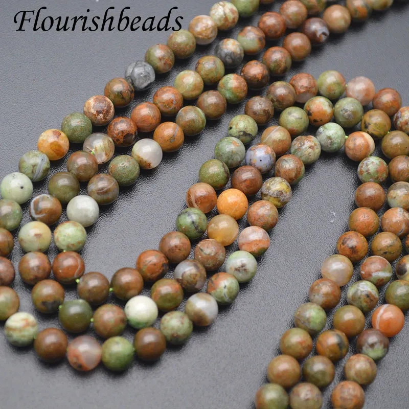 Natural Stone Peter Stone Round Loose Beads 6/8/10mm Pick Size for Jewelry Making