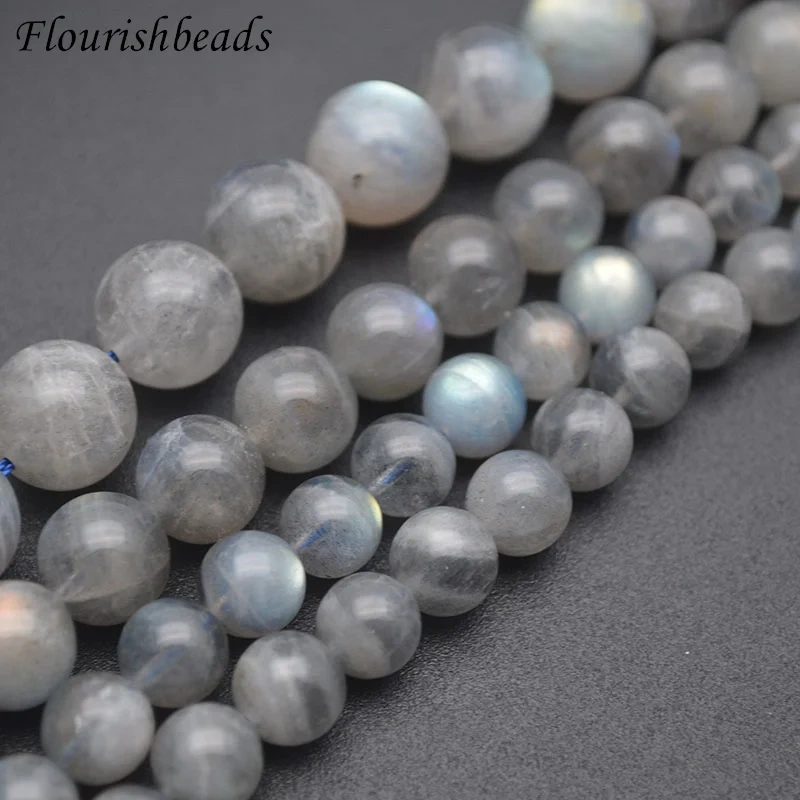 Wholesale 6/8/10/12mm Quality Shniny Natural Labradorite Round Loose Beads for Jewelry Making DIY  Necklace