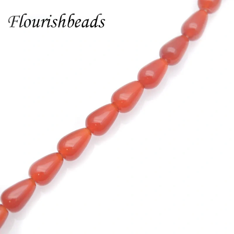 6x8mm Natural Red Agate Onyx Drop Shape Loose Beads for DIY Necklace Bracelet Jewelry Making 5 Strands/lot