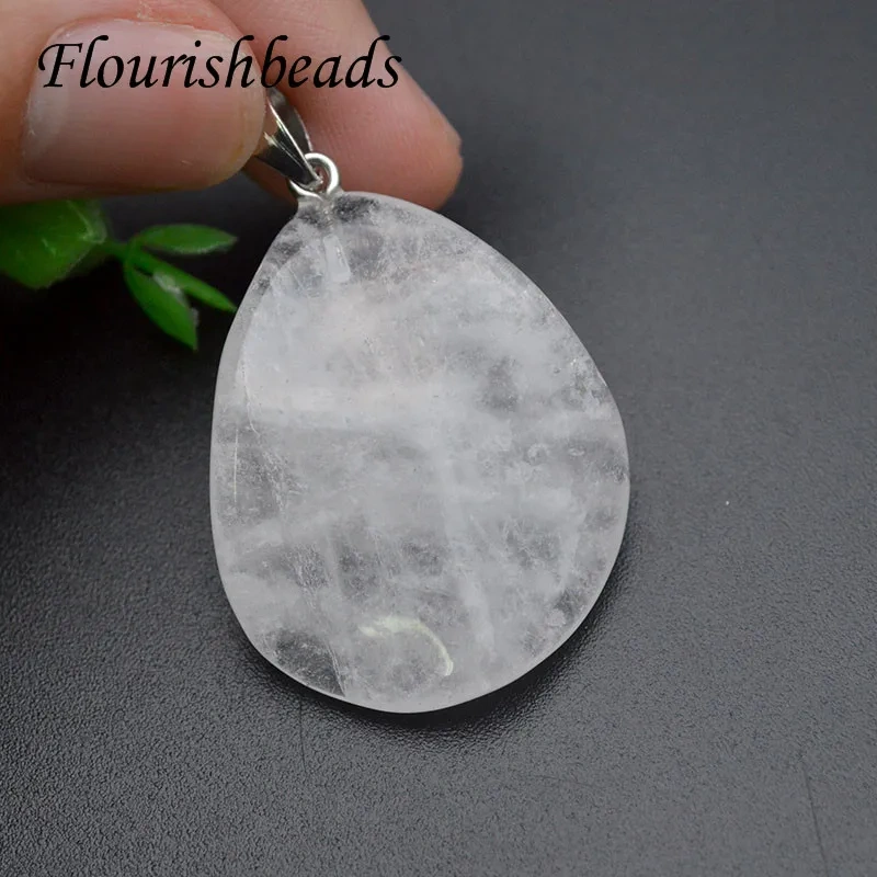 1pcs Natural Stone Red Jesper White Crystal Irregular Shape Pendant for DIY Jewelry Making Necklace