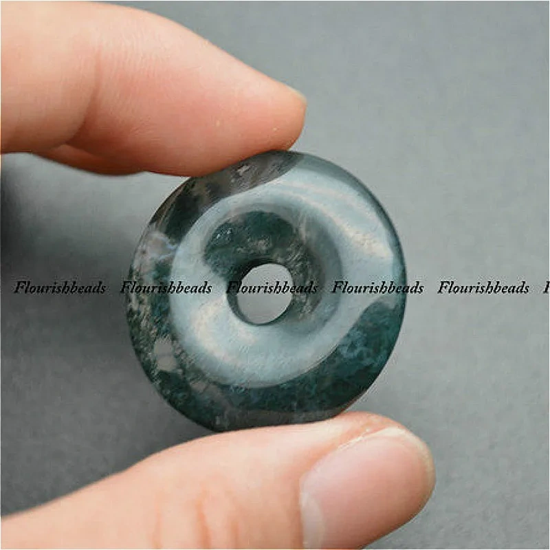 Popular Natural Gemstone Round Donut Shape Pendants Classic Jewelry Party Gift(Amethyst / Crystal / Rose Quartz)