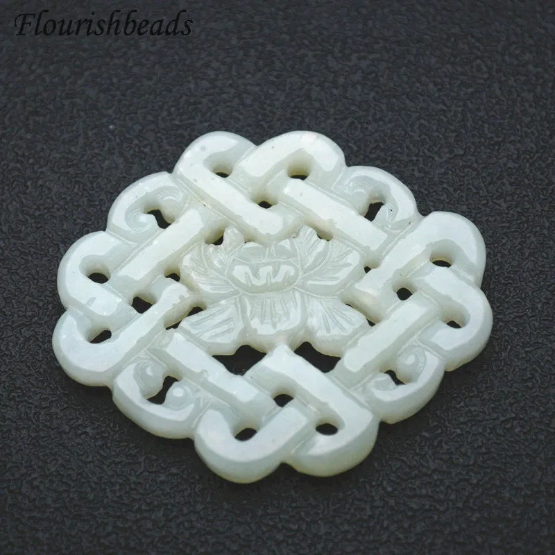 Various Shape Natural Antique Hsiuyen Jade Carved Antique Chinese Dragon Double Fish Chinese Knot  Lucky Wealth Pendant