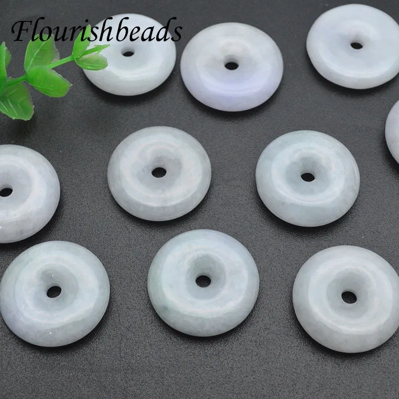 Flat Round Smooth 25mm natural J Donut Shaped Pendant for Handmade for Necklace Bracelets DIY Jewelry Components Making