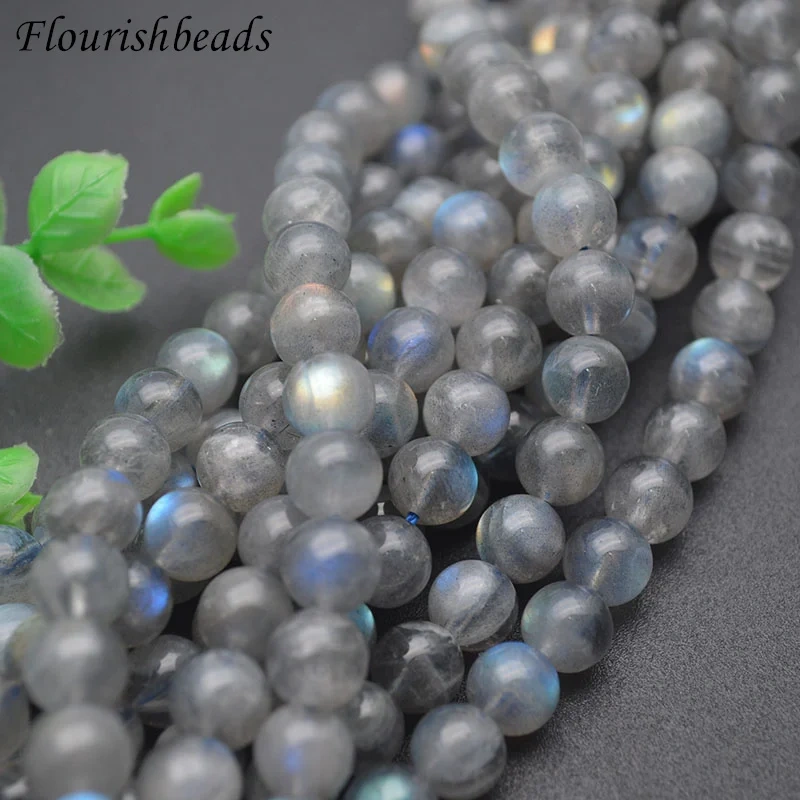 Wholesale 6/8/10/12mm Quality Shniny Natural Labradorite Round Loose Beads for Jewelry Making DIY  Necklace