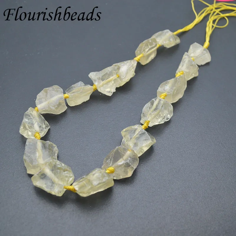 20~30mm Natural Rough Raw Crystal Freeform Bead Amethyst Citrine Nugget Stone Loose Beads for DIY Jewelry Making Necklace