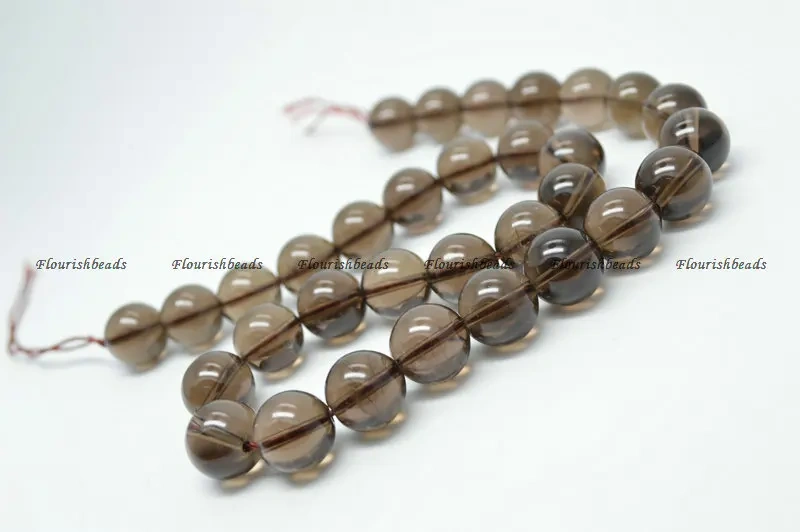 4mm~14mm High Quality Smoky Quartz Stone Round Loose Beads DIY Jewelry Necklace Making Materials