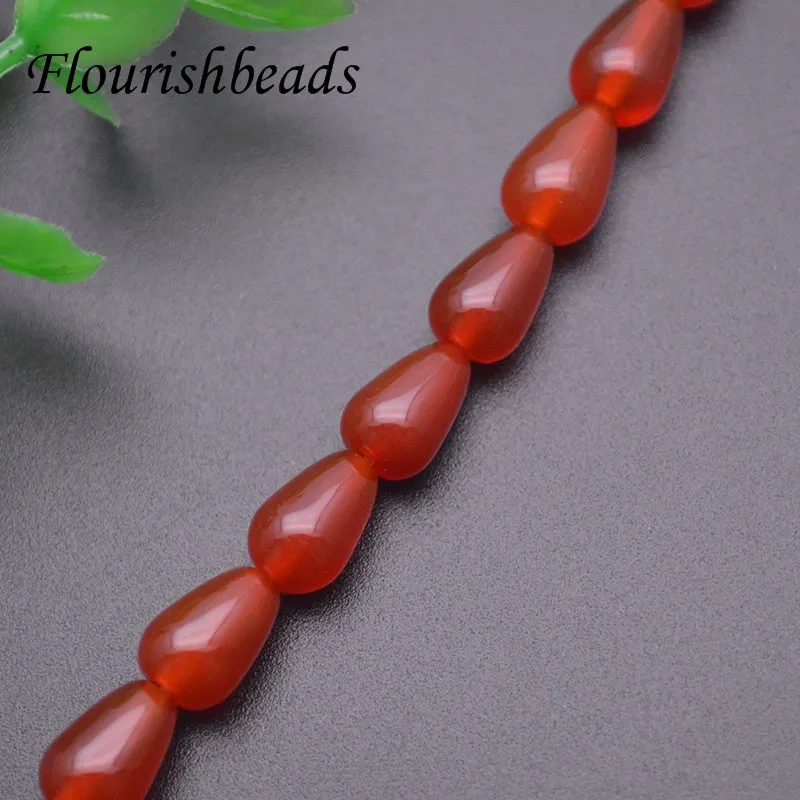 6x8mm Natural Red Agate Onyx Drop Shape Loose Beads for DIY Necklace Bracelet Jewelry Making 5 Strands/lot