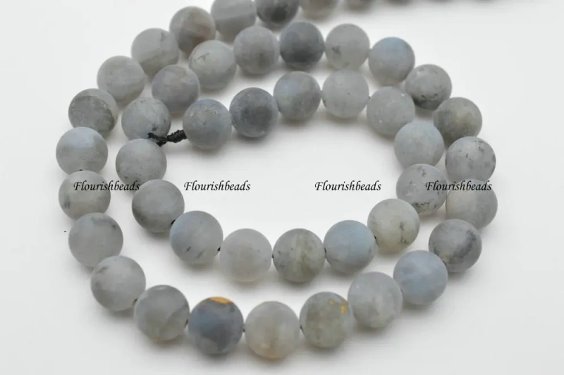 4mm~12mm Matte Dull Polished Natural Labradorite Stone Round Loose Beads DIY Jewelry making materials