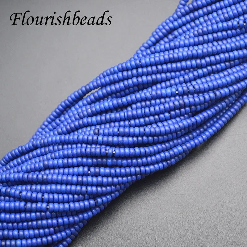 10strands2x4mm Blue white Color Abacus Rondelle Stone Synthetic Turquoise Loose Spacer Beads for Necklace Jewelry Making