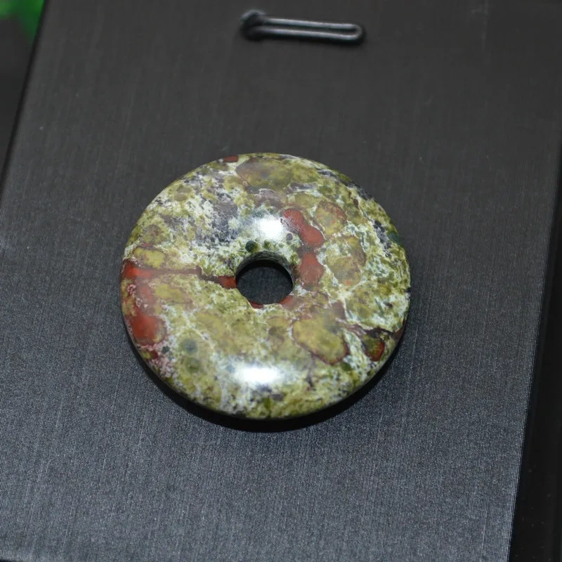 Popular Natural Gemstone Round Donut Shape Pendants Classic Jewelry Party Gift(Amethyst / Crystal / Rose Quartz)